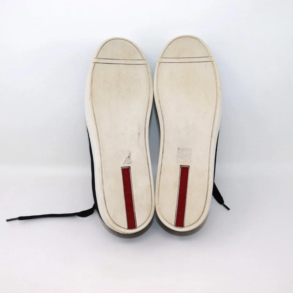 Prada 41 Black Sneaker Mesh Knit Fabric 3E6187 - Picture 12 of 12